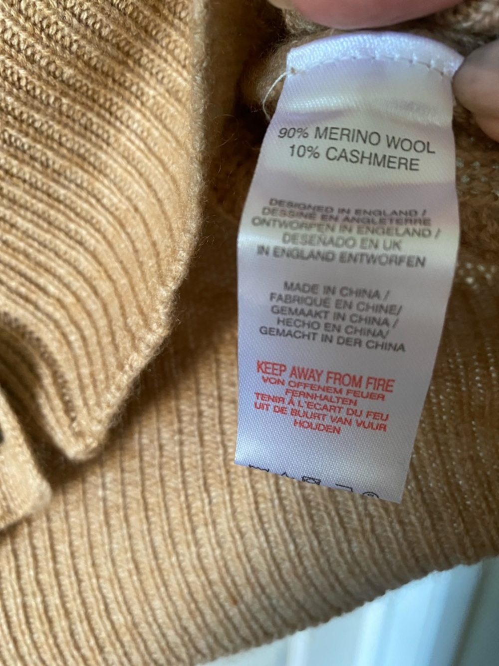 Scotch & Soda Tan Cable-Knit V-Neck Cardigan - Picture 5 of 5